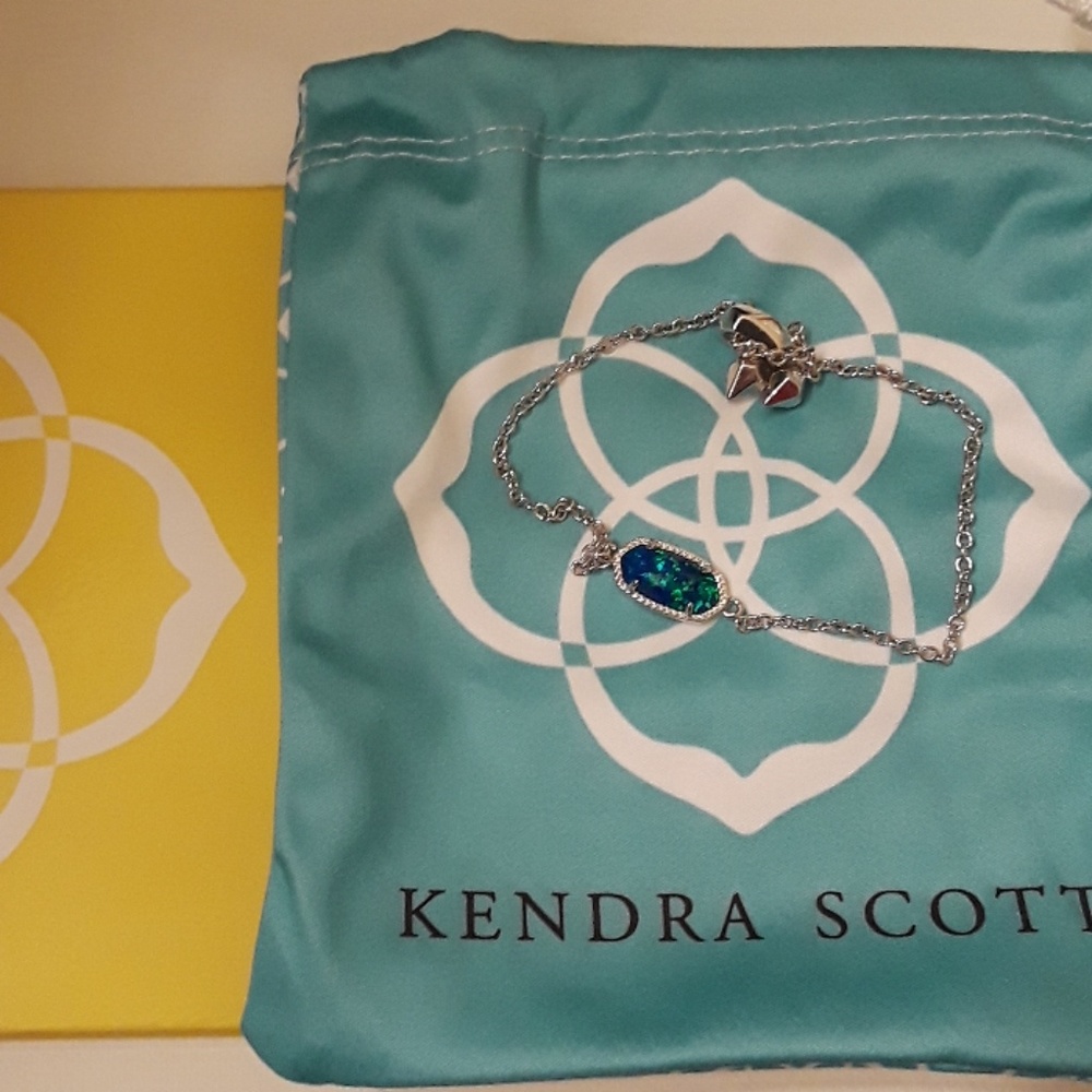 Kendra Scott Elaina Slide Bracelet in Blue Opal